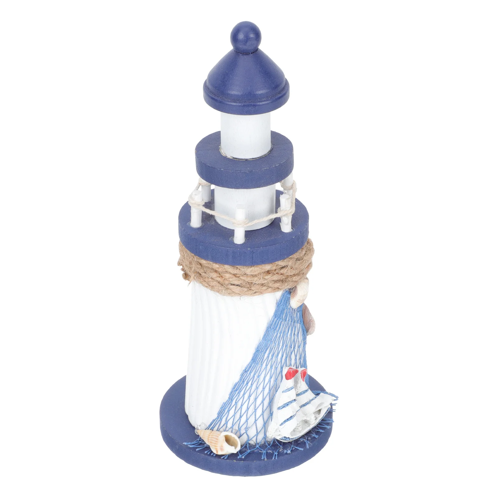 

Wooden Lighthouse Mediterranean Style Home Decorative Ornament for Living Room Office Desktop Nautical Lighthouse Decoration