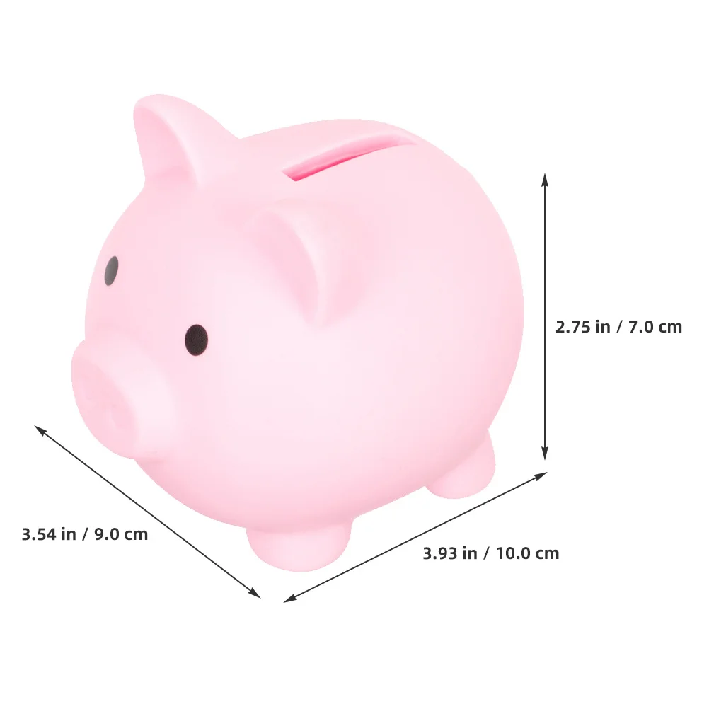 2 pçs forma de porco cofrinho decorativo moeda titular crianças caixa de dinheiro vinil cofrinho criativo poupança jar para casa presente desktop