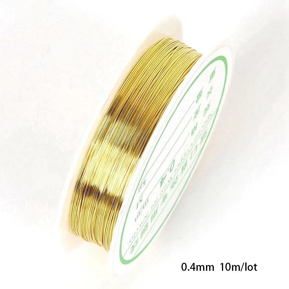 1Roll Gold Silver Brass Copper Wire 0.2/0.4/0.6/0.8/1mm Handmade Crafts Beading Wire Bracelet Necklaces DIY Cord String