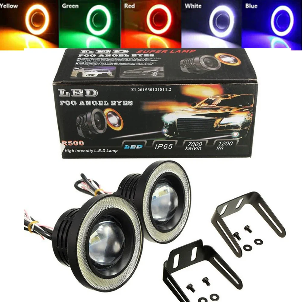 

Car COB Auto DRL Led 12V HeadLamps Angel Eyes Fog Lamp Waterproof Headlights Daytime Running DayLight Turn Signal Trunk Led