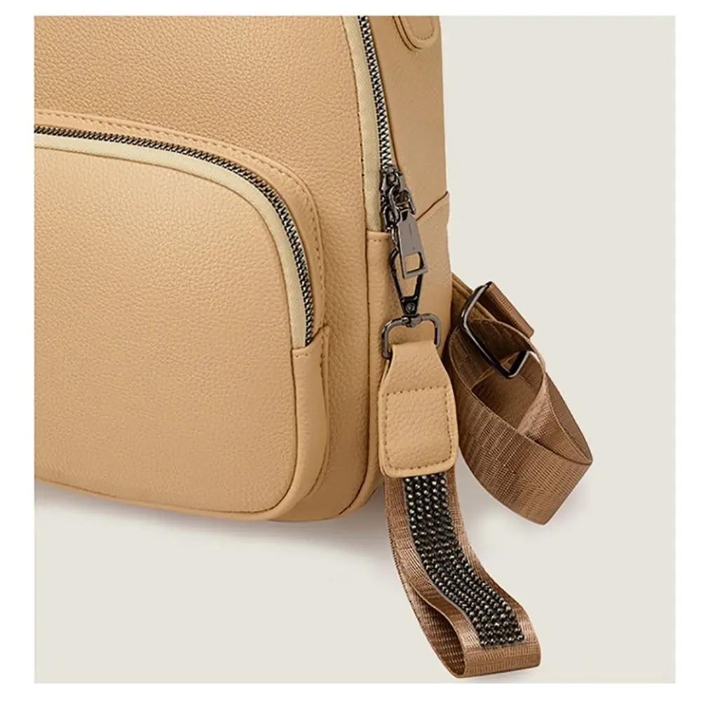 Fashion Multicolor Backpack Waterproof PU School Bag Inner Pocket Zipper Clouse Student Bag School