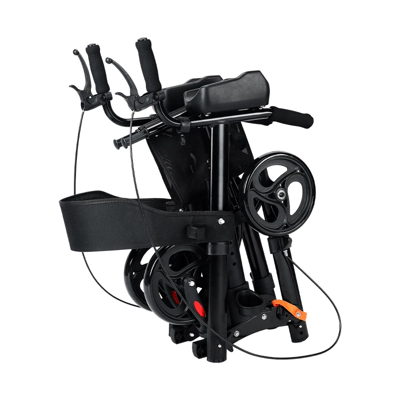 Custom Aluminum Alloy Foldable Upright With Comfortable Seat Walker & Rollator For Easy Mobility