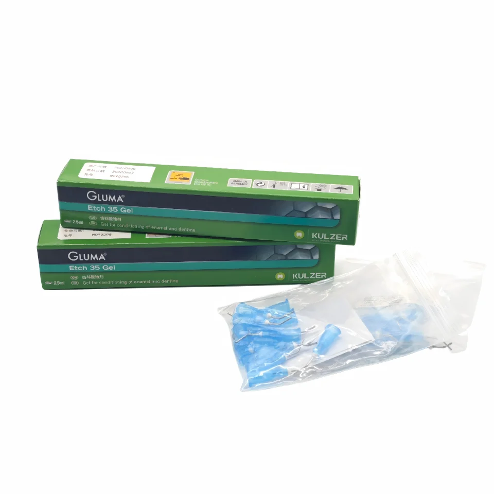 

Kulzer GLUMA Etch 35% Dental Etching Gel 2.5ml Syringe Phosphoric Acid for Cavity Preparation Enamel Etch Dentistry Consumables