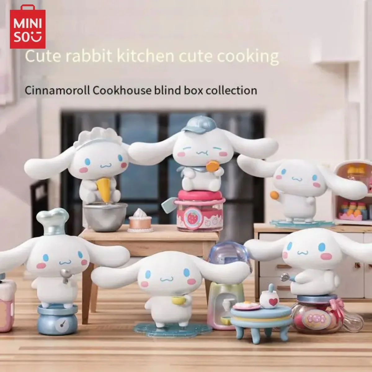 

Genuine Cinnamoroll Blind Box Cooking Hut Series Model Ornament Kawaii Surrounding Toy Doll Decoration Child Gift Birthday Gifts