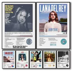 2023 Pop Music Album Lizzy Grant Lana Del Rey Poster Aesthetic  Born To Die Rapper Hip Hop Canvas Wall Art Mural Room Decor Gift