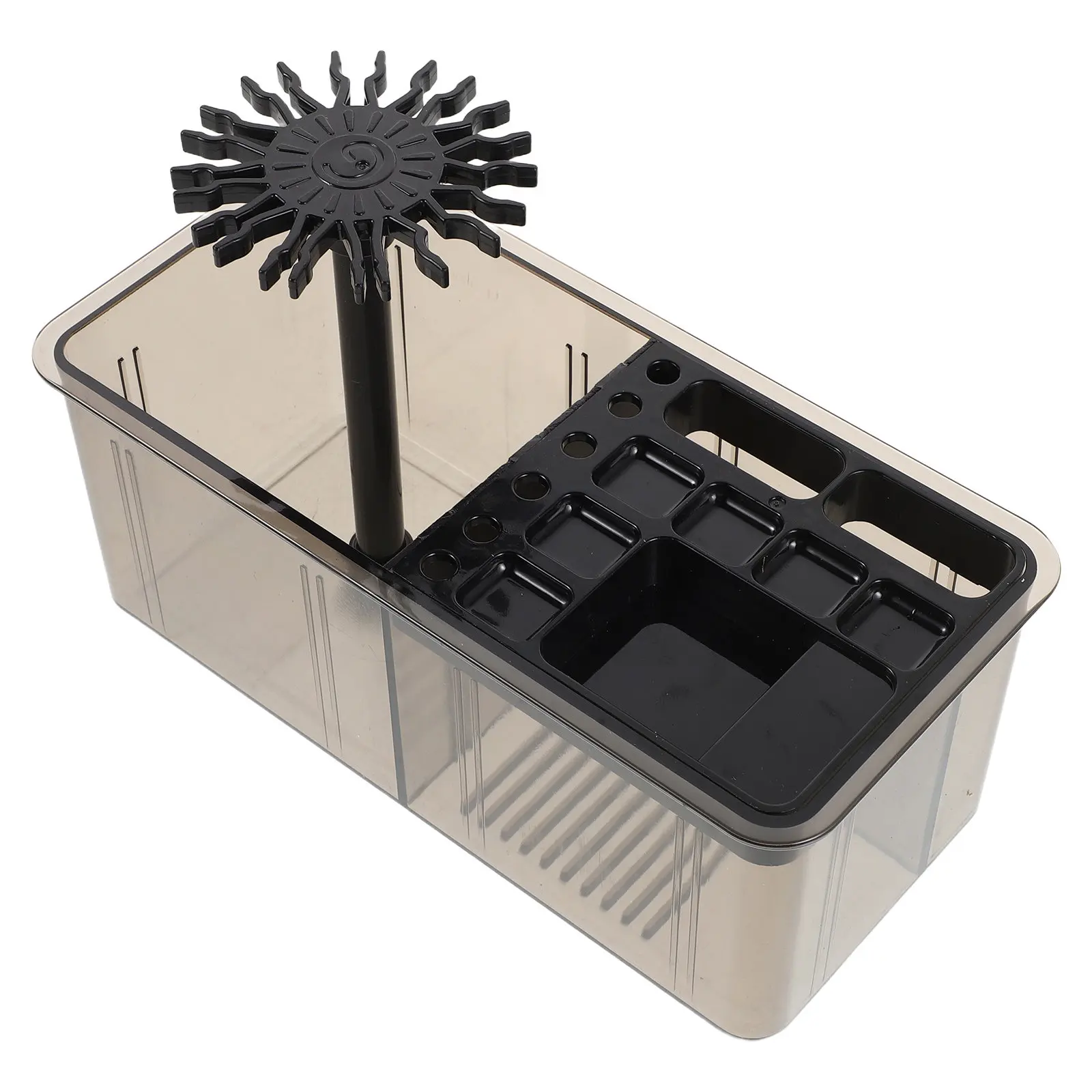 Multi-Purpose Hanging Pen Holder Paint Brush Cleaner Plastic Desk Organizer with Multiple Slots for Calligraphy Painting Ink
