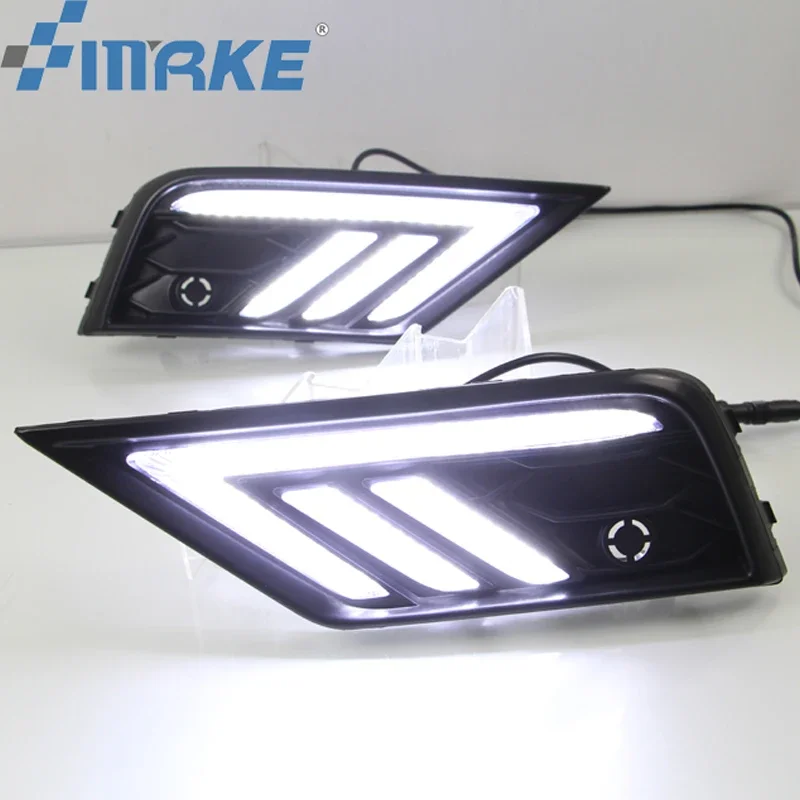 Daytime Running Lights for VolksWagen Tiguan L 2017 2018 2019 2020 21  Drl with Turn Signals LED for Car Auto DRL Fog Headlights
