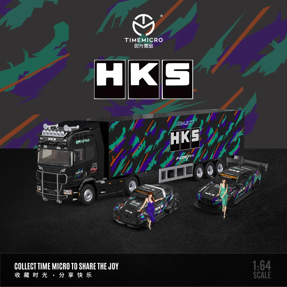 

TIME MICRO 1:64 M4 HKS coating set simulation alloy car model for Collection & Display