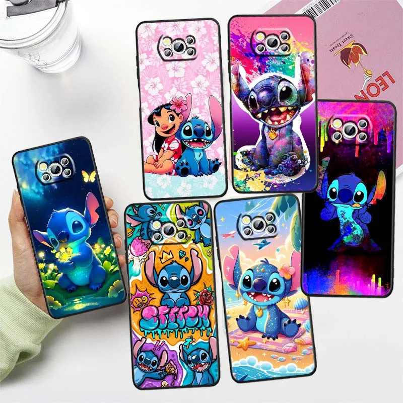 

Disney Stitch Anime For Xiaomi Mi Poco F3 F4 F5 F6 X3 X4 X5 X6 X7 M3 M4 M5s M5 M6 GT Pro 5G Black Cover Phone Case
