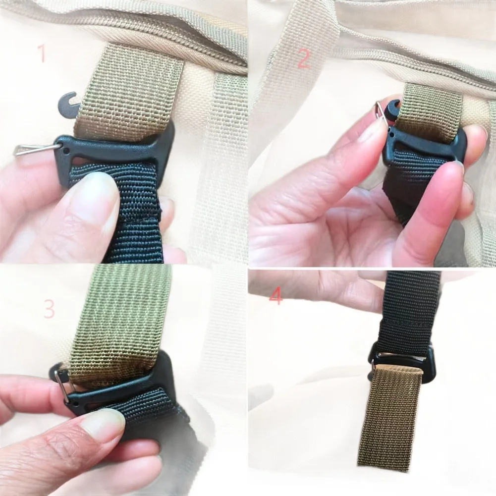 Carry Handle with Buckle Attachment for Molle Compatible Backpacks and Chest Bags Featuring ABS and Oxford Fabric Build
