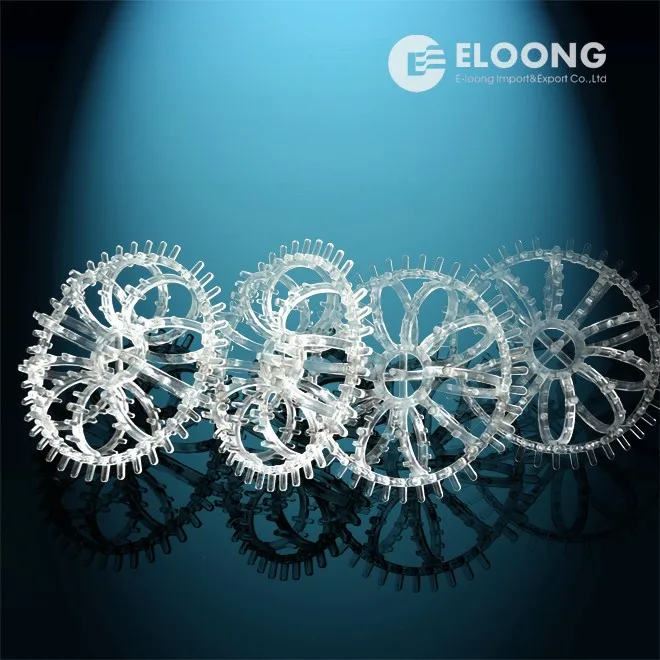 ELOONG 2K/3K Ceilcote Teller Rosette Ring PVC/CPVC Random Tower Packing Chemical Used Water Treatment Scrubbing Tower