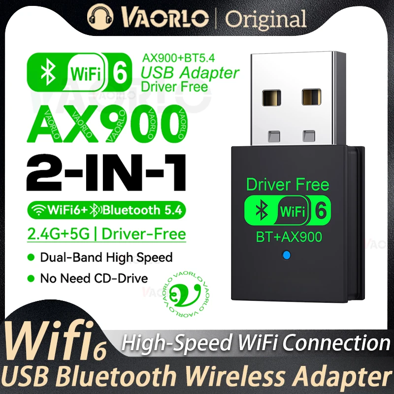 

Новый адаптер USB WiFi Bluetooth 5,4 900 Мбит/с, двухдиапазонный ключ 2 в 1, 2,4G и 5 ГГц, USB WiFi 6, сетевой беспроводной Wlan-приемник, драйвер бесплатно