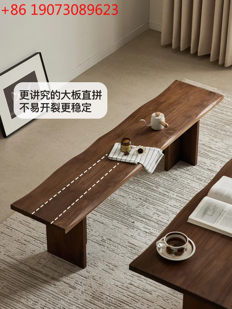 

North American black walnut bench all solid wood home dining table bench new Chinese bench