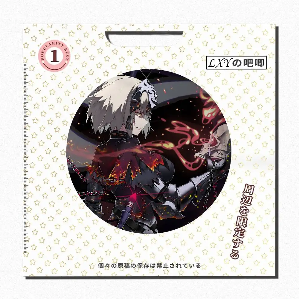 مصير الطلب الكبير جان دارك تغيير شارات أنيمي شارة ليزر مستديرة الكرتون بروش الملابس ظهره اكسسوارات التلبيب