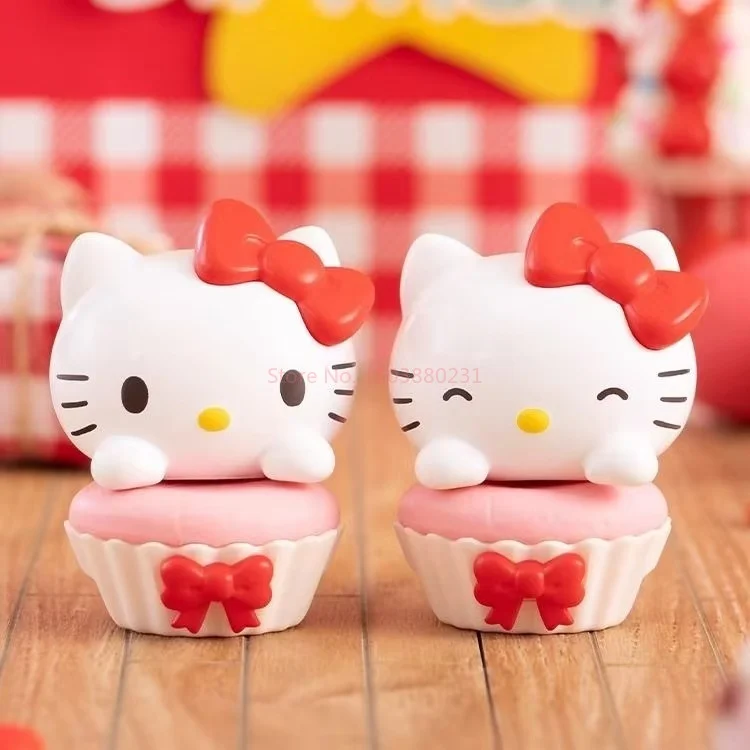 Miniso Hello Kitty 50th Anniversary Stackable Blind Box Toy Kuromi Pompompurin Cinnamoroll Pochacco Collect Figurine Kids Gift