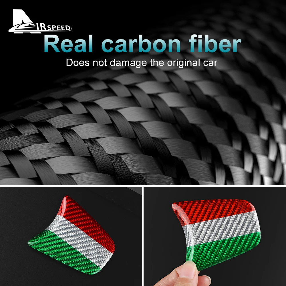 Real Hard Carbon Fiber Sticker For Fiat 500 Abarth 595 2012 2013 2014 2015 Car Bottom Tricolor Interior Trim Accessories