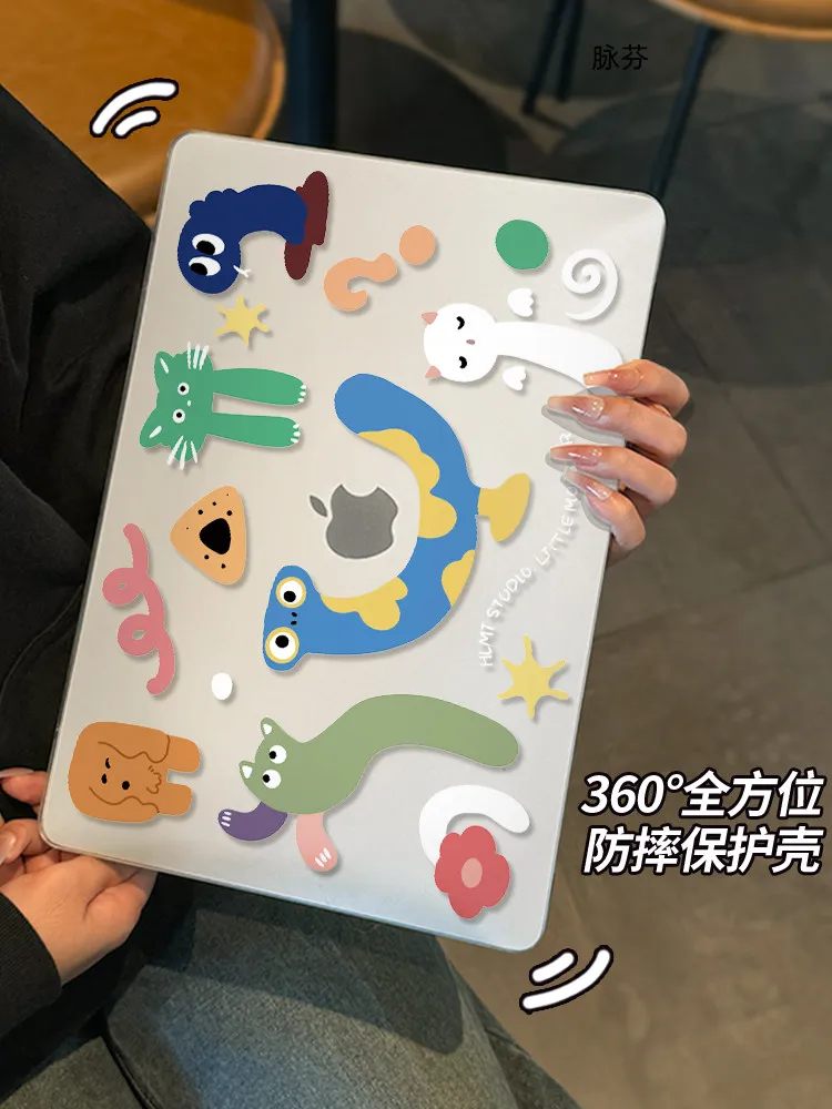 Cute Bear Laptop Case for Macbook Air Air 13.6 15 M5 M1 Pro 14 M4 M3 16 M2 Mac Crystal Clear Cover A2681 A3113 A2442 A2941 Slim