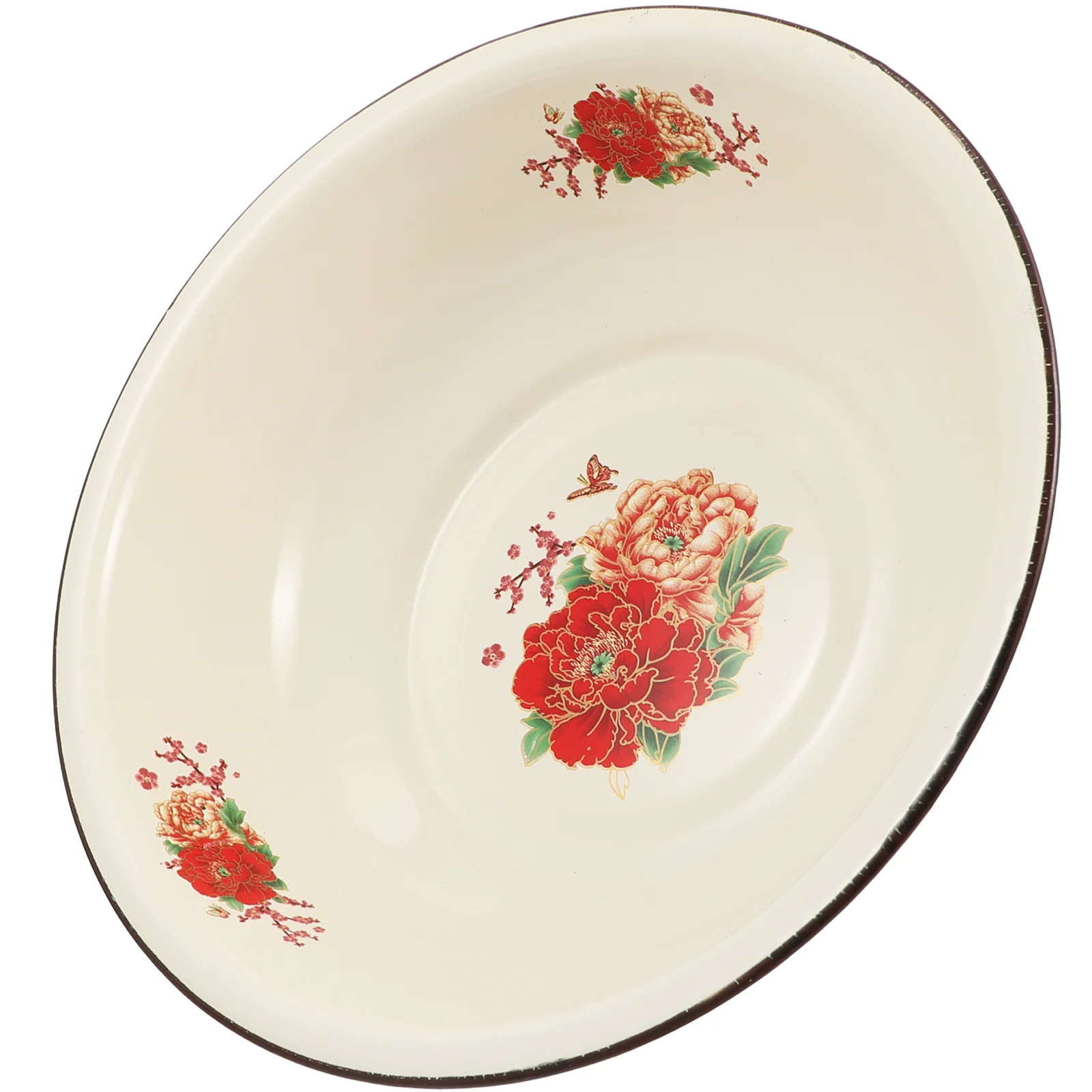 

1 шт. старинная эмалированная толстостенная миска с защитой от ржавчины, большая емкость, для мытья лица, приготовления теста, кухонные принадлежности