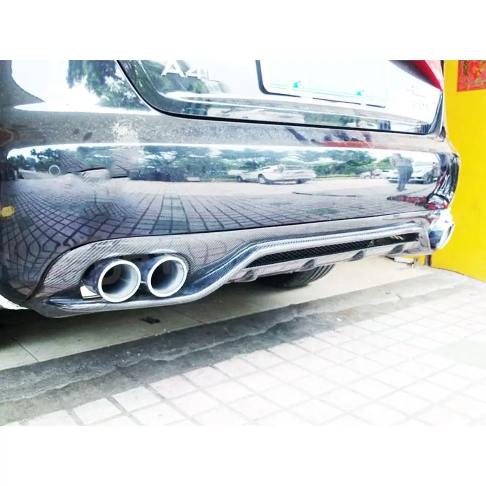 Rear Diffuser for Audi A4 B8 Standard S4 2008-2011 Carbon Fiber Car Rear Bumper Diffuser Lip Spoiler Accessories - view 6