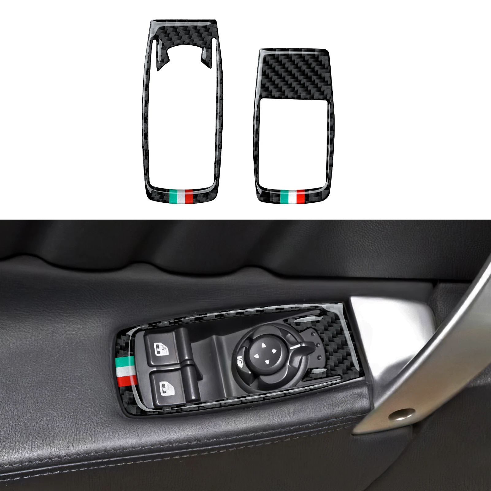 For Alfa Romeo Brera Spider (2005-2011) Accessories , Car Window Lift Switch Protect Panel, Carbon Fiber Interior Sticker