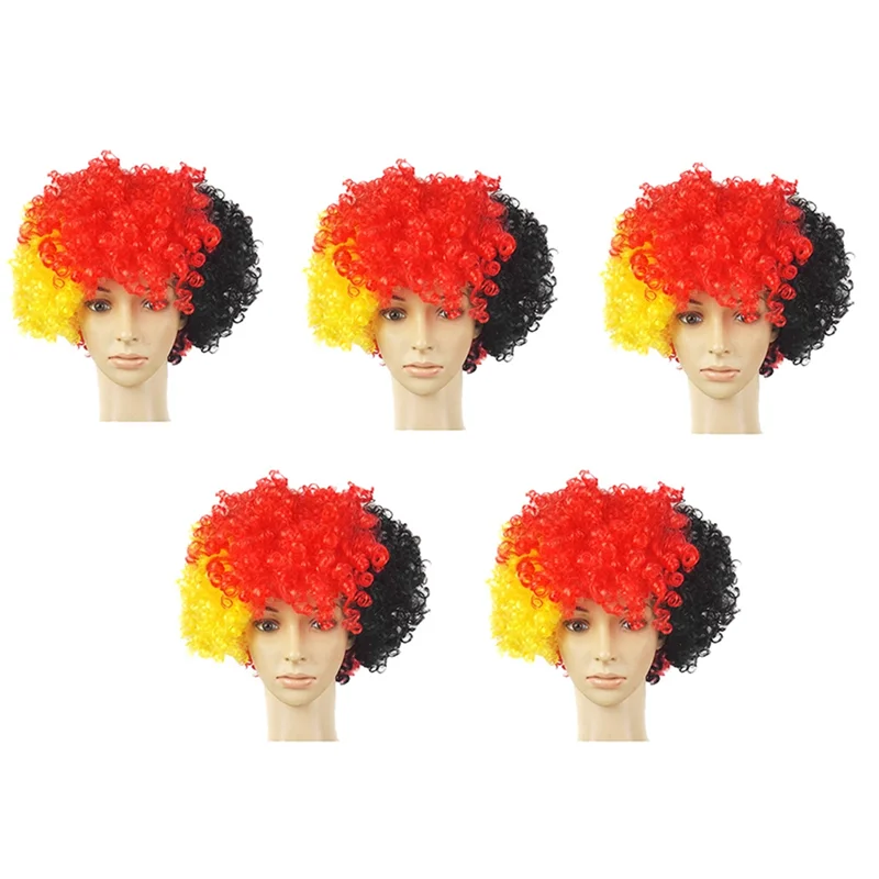 

AU-Universal Football Cap Men Women Wig Hat Breathable Soft For Outdoor Tournament Fan European Cup Games Durable Easy To Use A