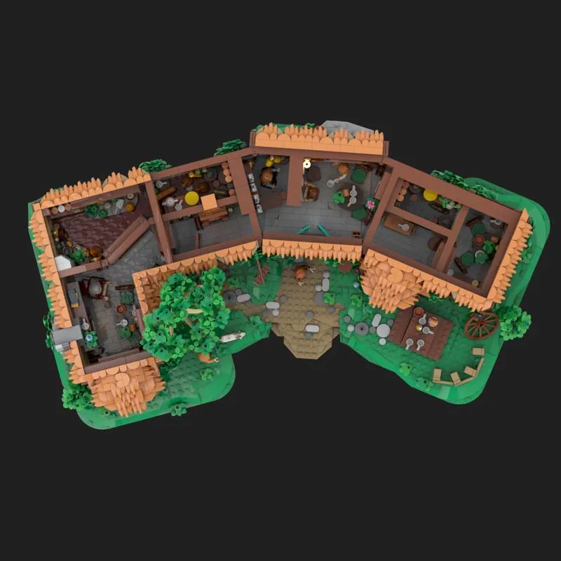 Nieuwe Moc Bouwstenen Ring Film Scène Model Shire Uitgebreide Serie Modulaire Bouwstenen kinderen Festival Gift Speelgoed DIYSet