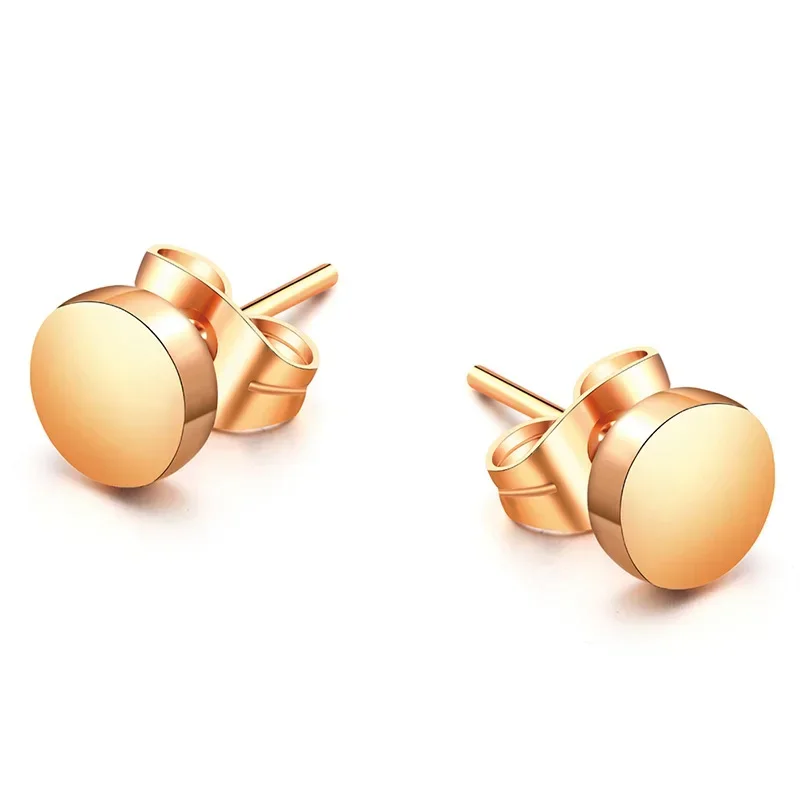 

Y2K 2024 New Stainless Steel Women Cartilage Trendy Button Earnail Piercing Light Luxury Fashion Ear Studs Festival Jewelry