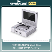 RETROFLAG PiStation Case Raspberry Pi 4 Case with Cooling Fan and 3pcs Heatsinks Pistation LCD Case for Raspberry Pi 4 /Pi 4B