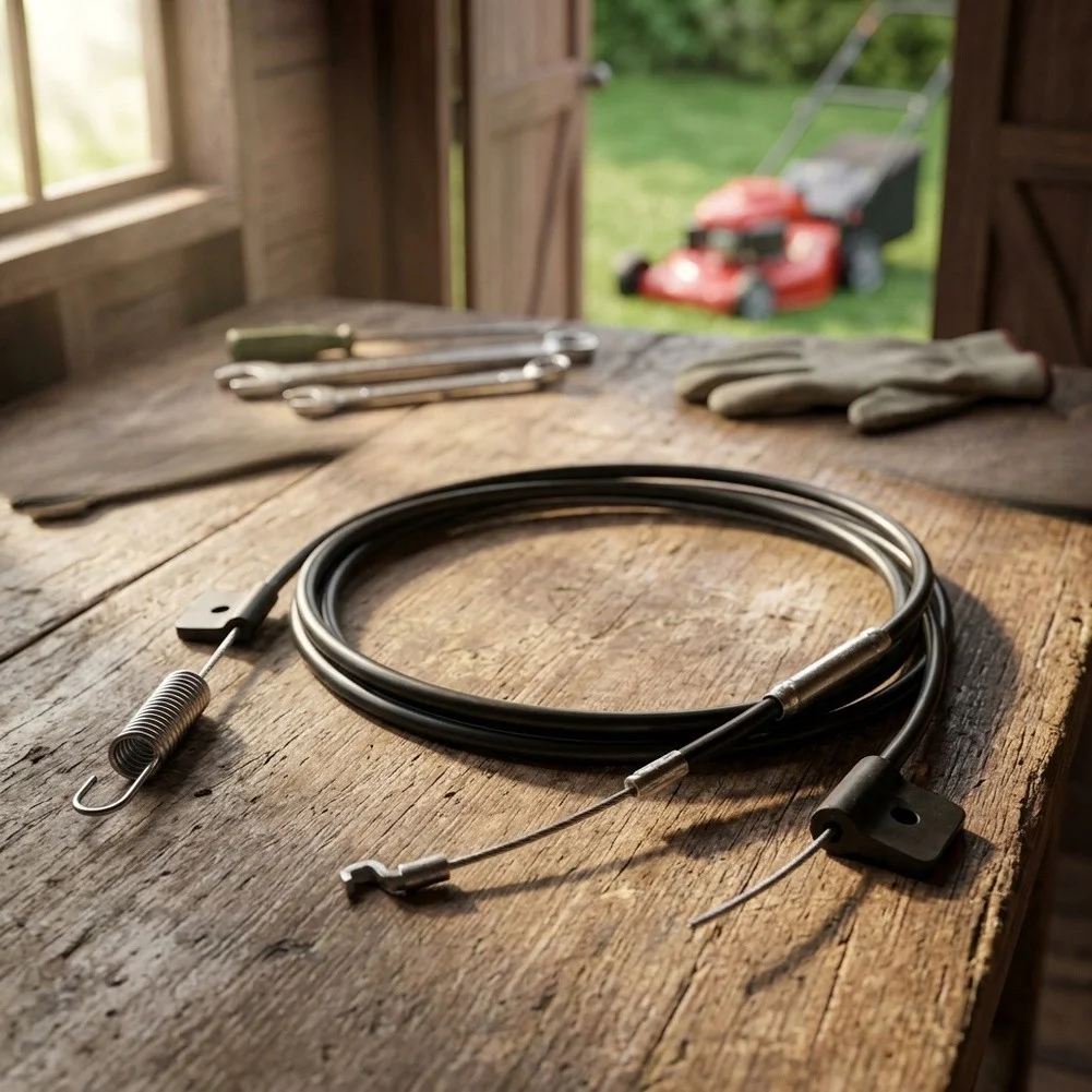 SA31196 Drive Pull Cord for Lawn For Mower Deck Drive Systems Featuring Spring Hook Connection and Brand Compatibility