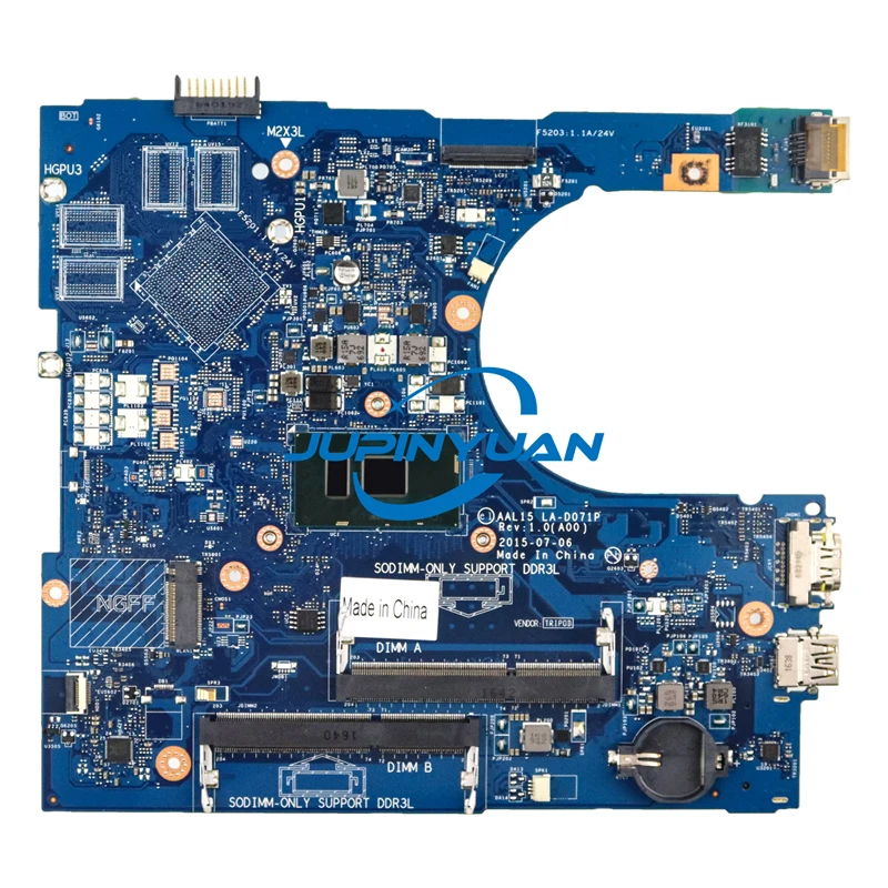 

CN-0VYVP1 0VYVP1 VYVP1 AAL15 LA-D071P w i5-6200U CPU for Dell Inspiron 17 5559 NoteBook PC Laptop Motherboard Mainboard Tested