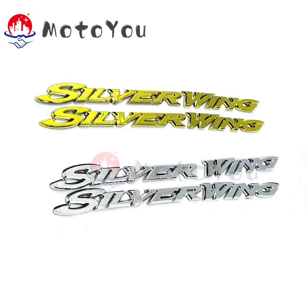 Motorcycle Pad Protector 3D Tank Decals Chrome/Gold For Honda Silver Wing Sliverwing GT 250 400 600 GT250 GT400 GT600 Stickers