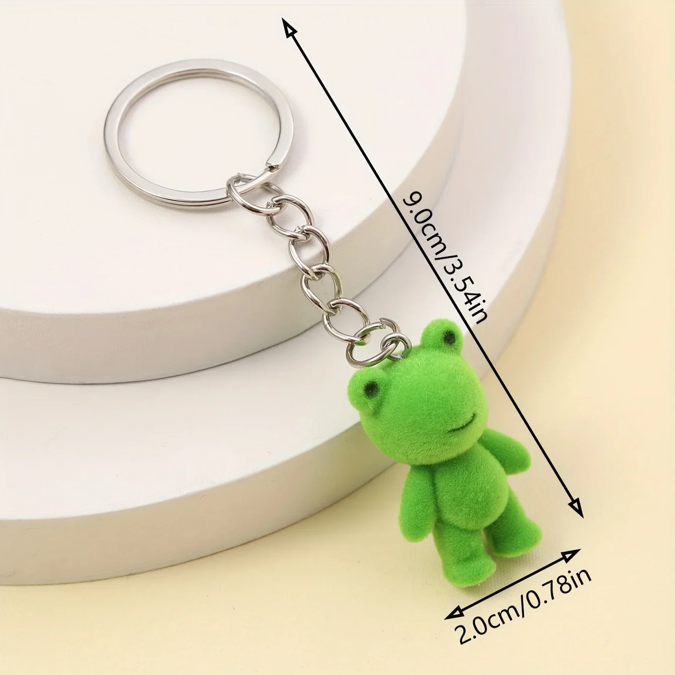 Cute 3D Frog Keychain Resin Charm For Car Keychain Accessories Charming Gift