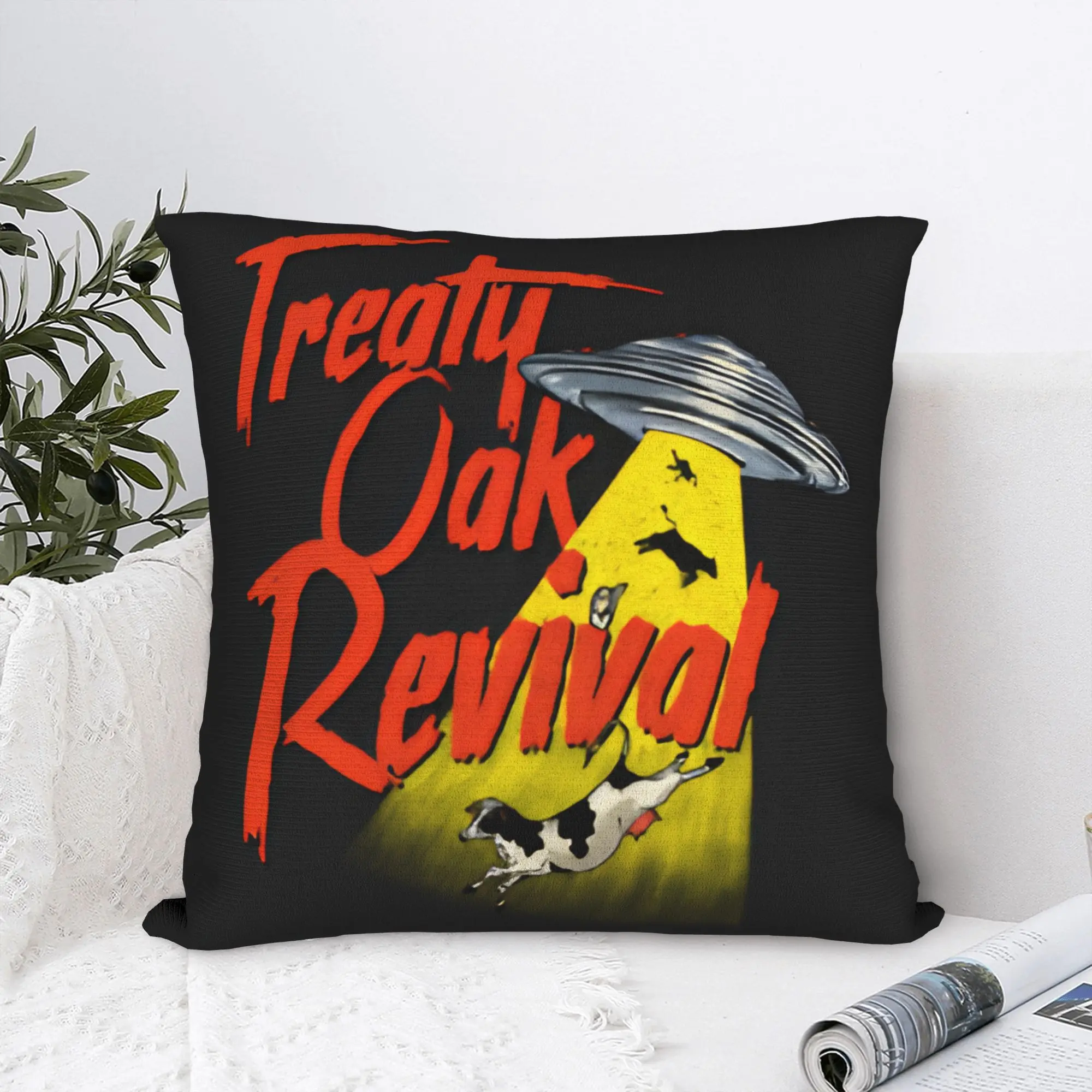 Country Music Band Treaty Oak Revival Pillow Case  Funny Pillow Cover Design Pillowcases For Living Room Bed Chair