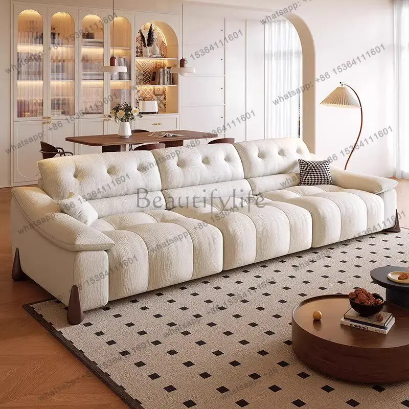 European Armrest Electric Sofas White Minimalist Style Modern Living Room Sofas Massage Lounges Canape Lit Furniture For Home