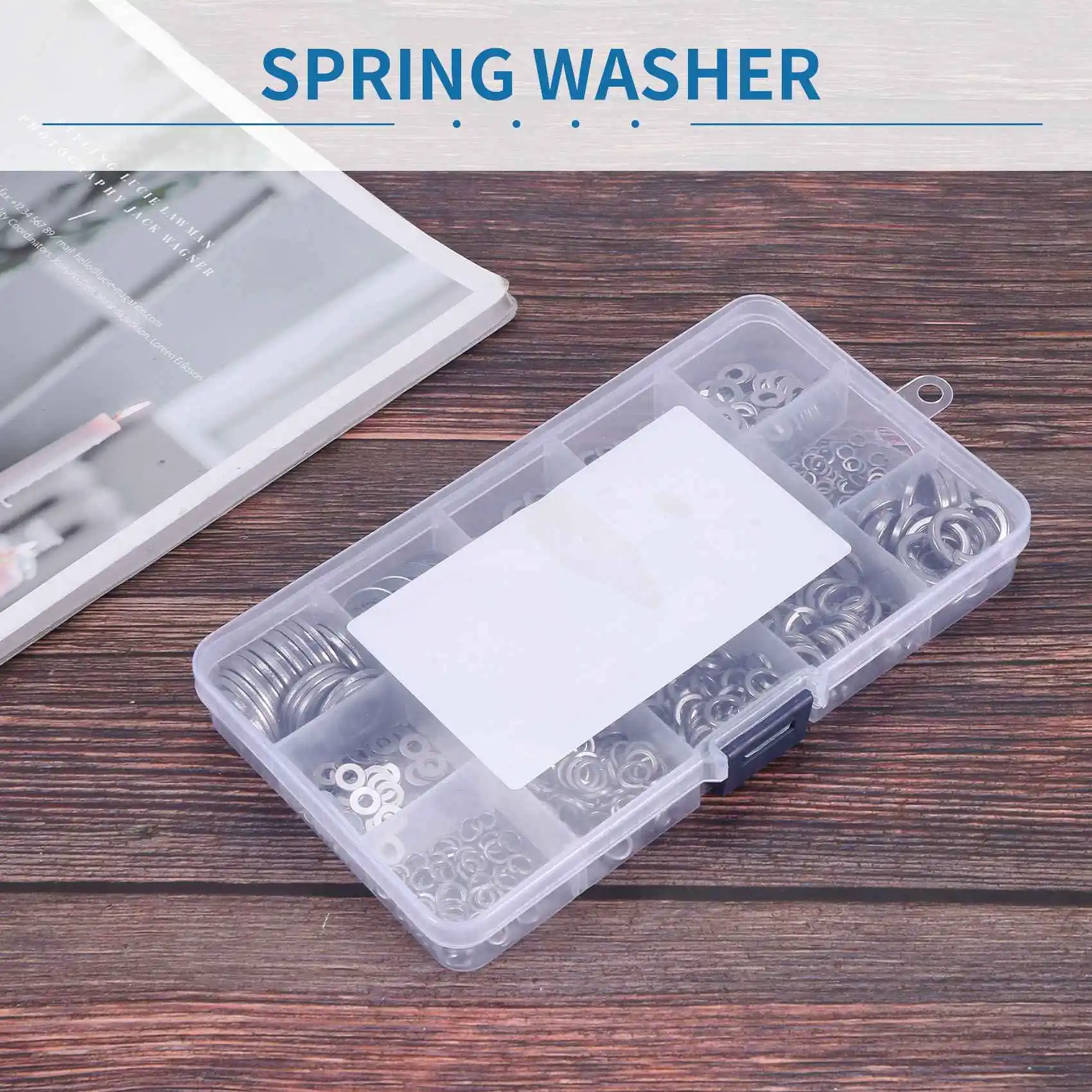 A04G-304 Stainless Steel Flat Washer And Lock Washer Assortment Set(700 Pieces, 8 Sizes) - M2 M2.5 M3 M5 M6 M8 M10