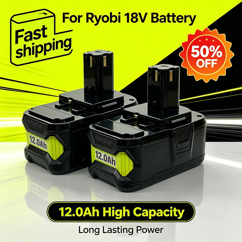 18V Lithium-ion Battery For RYOBI ONE+ tools Universal Battery level display