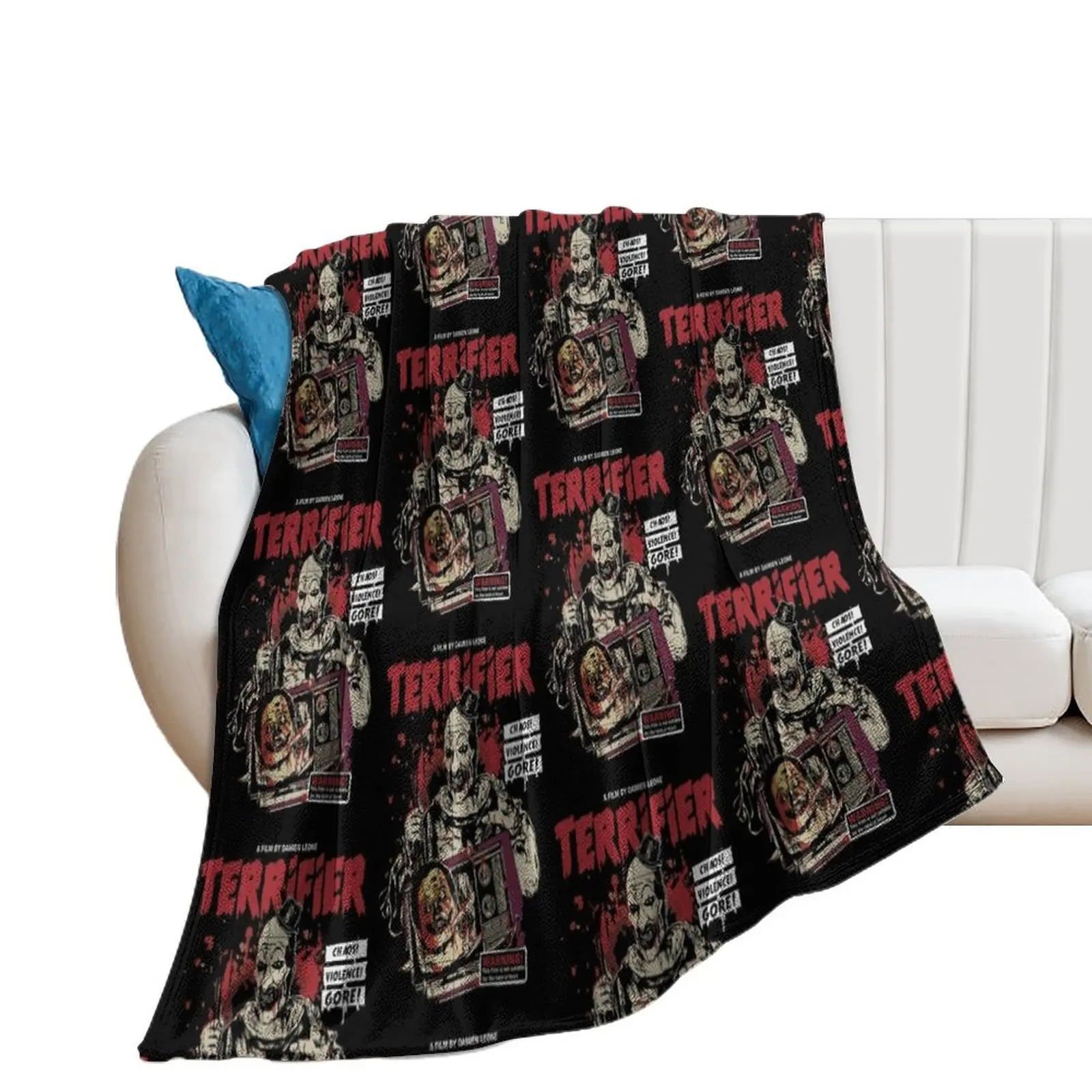 Terrifier Horror Movie Throw Blanket Luxury for sofa heavy to sleep valentine gift ideas Blankets