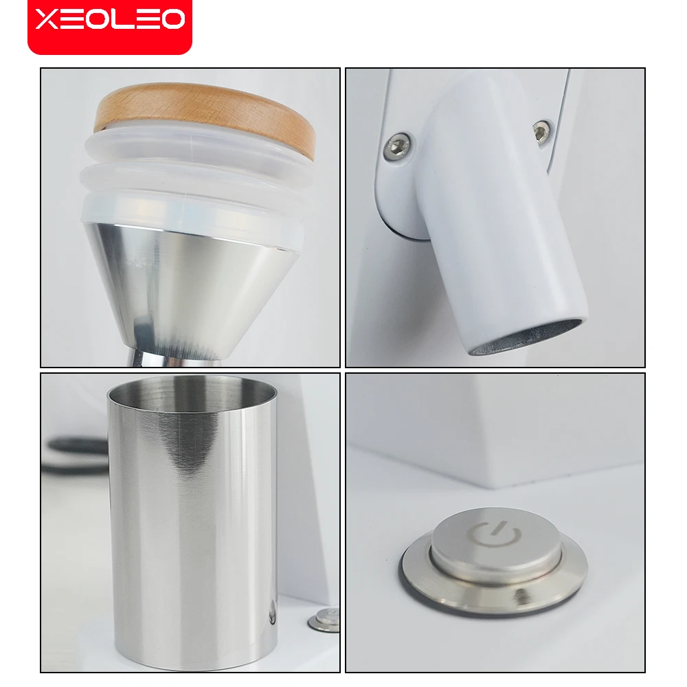 XEOLEO Coffee grinder 40mm Titaninum Conical burr grinder blow hopper 150W Coffee bean grind machine Coffee miller 20 steps