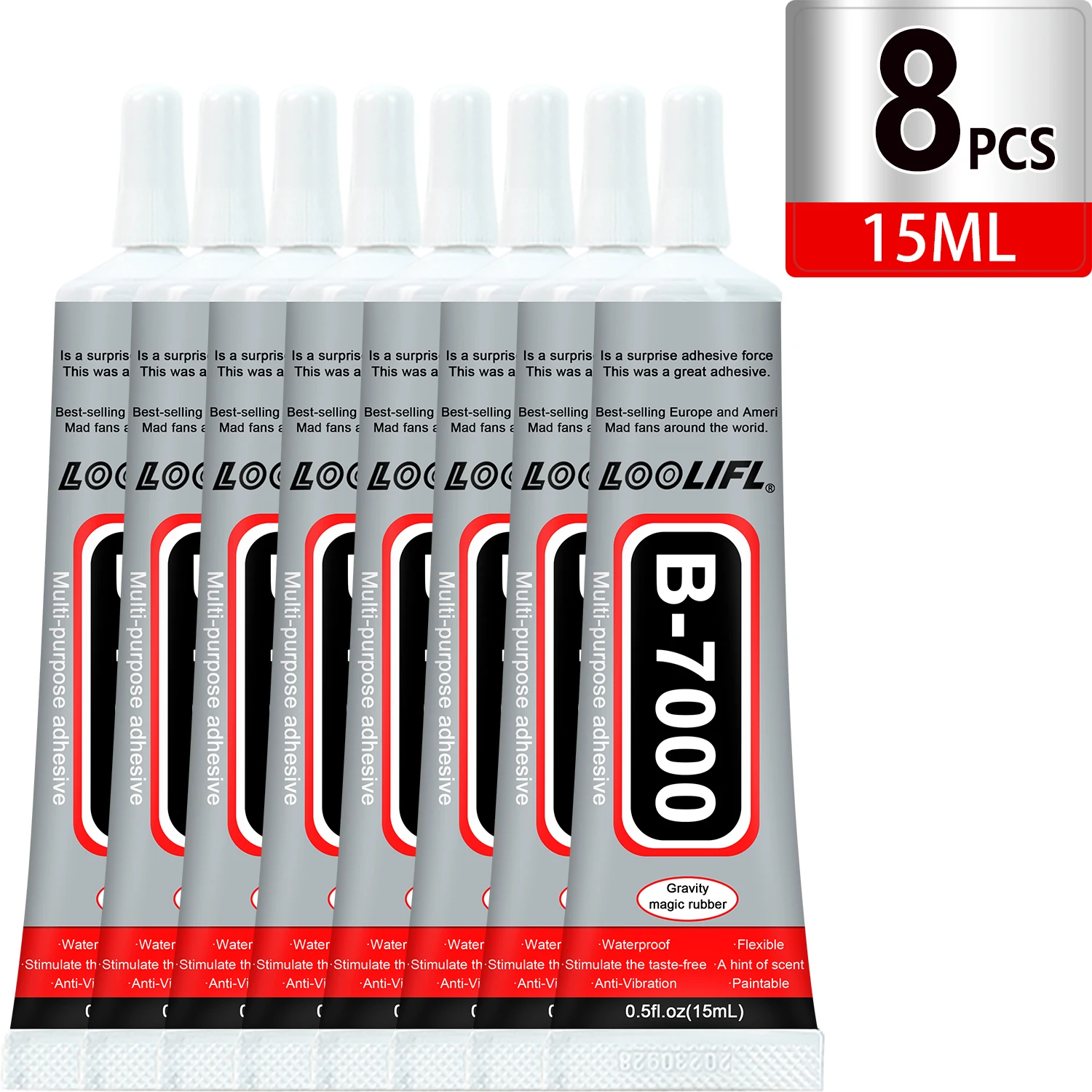 1-15PCS Loolifl B-7000 superlijm Hoge sterkte waterdichte transparante telefoonschermreparatielijm Universele glas-plastic doe-het-zelf-lijm met precisie-applicator Bonding Tool