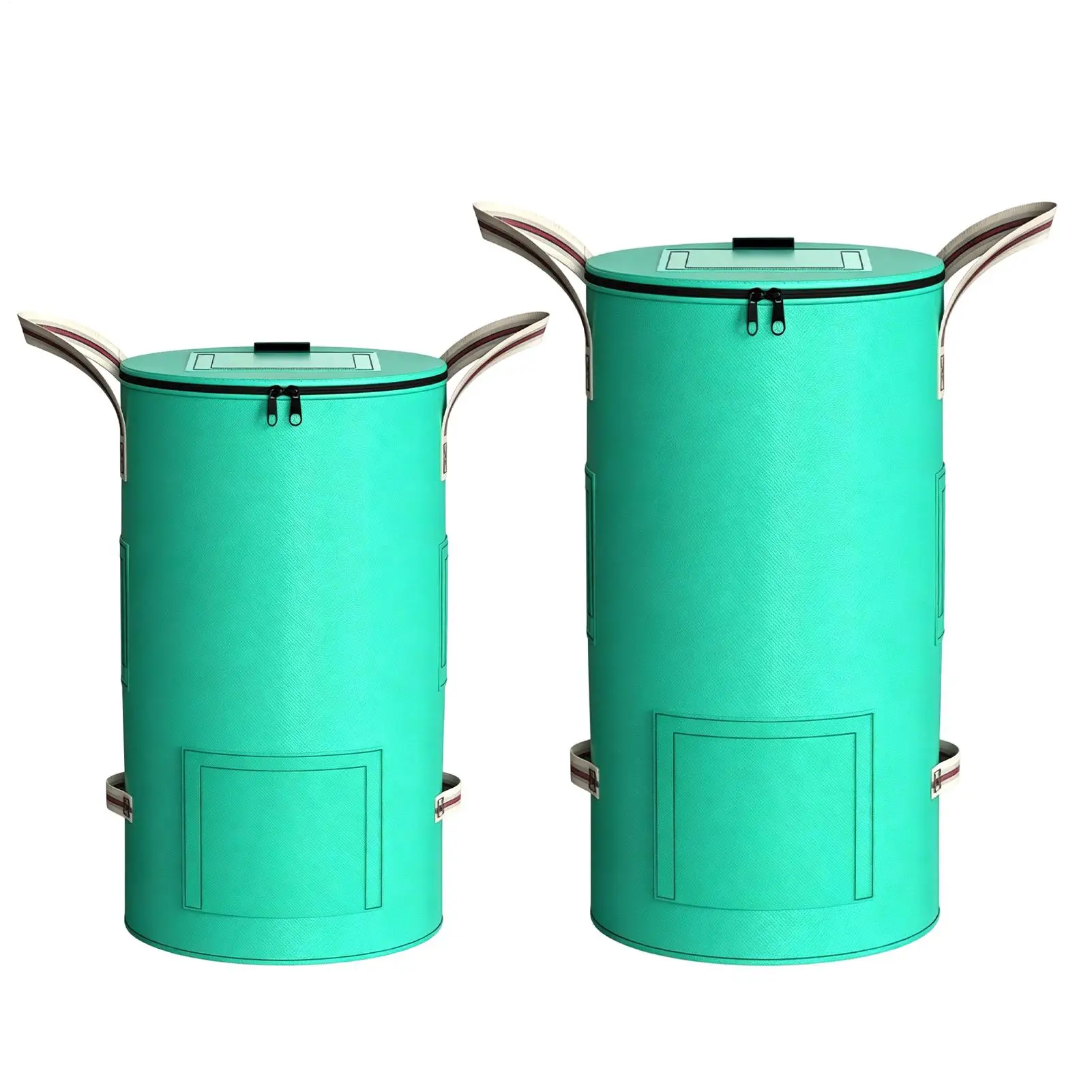 Courtyard Garbage Bag PE Lawn Bag Reusable Foldable Debris Collection Trash Container Household Kitchen Waste Compost Bin