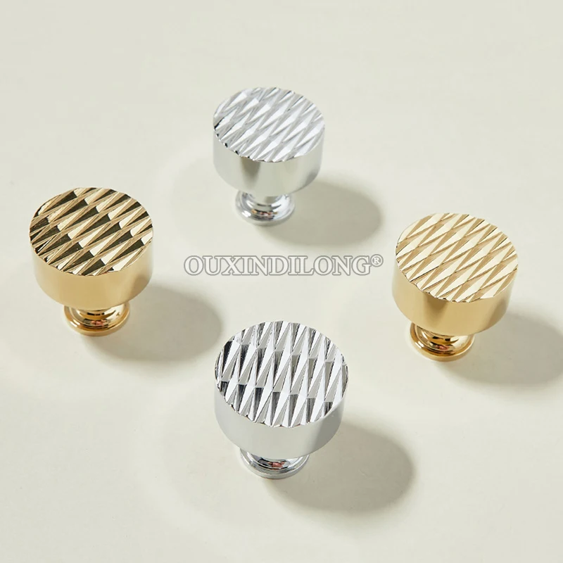 Creative 10PCS Solid Brass Round Furniture Handles Drawer Knobs Cupboard Wardrobe Closet Dresser Shoe Wine Cabinet Pulls Knobs