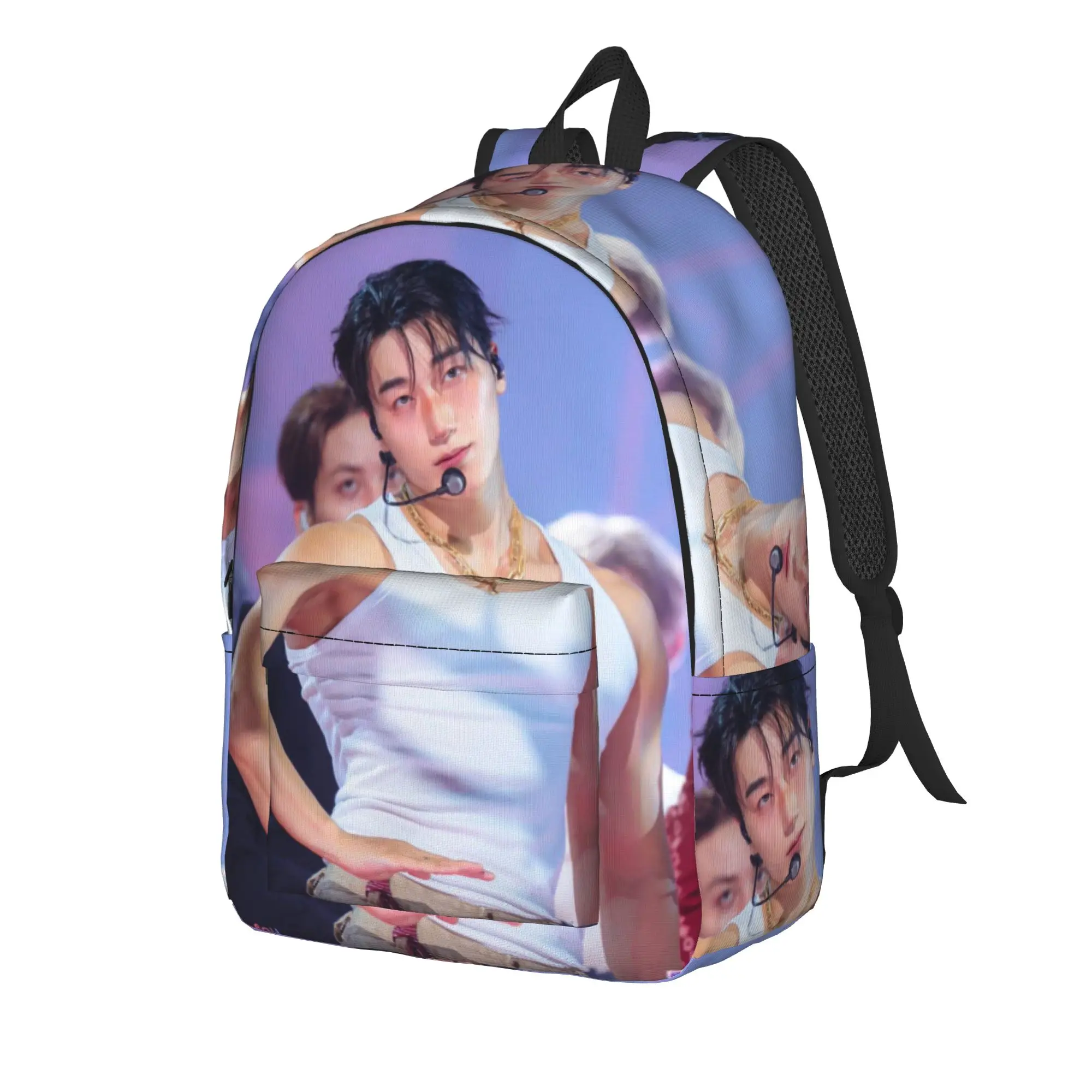 choi san bad ateezs Teenage Backpack Lightweight Student Work  Daypack for Men Women Laptop Shoulder Bag