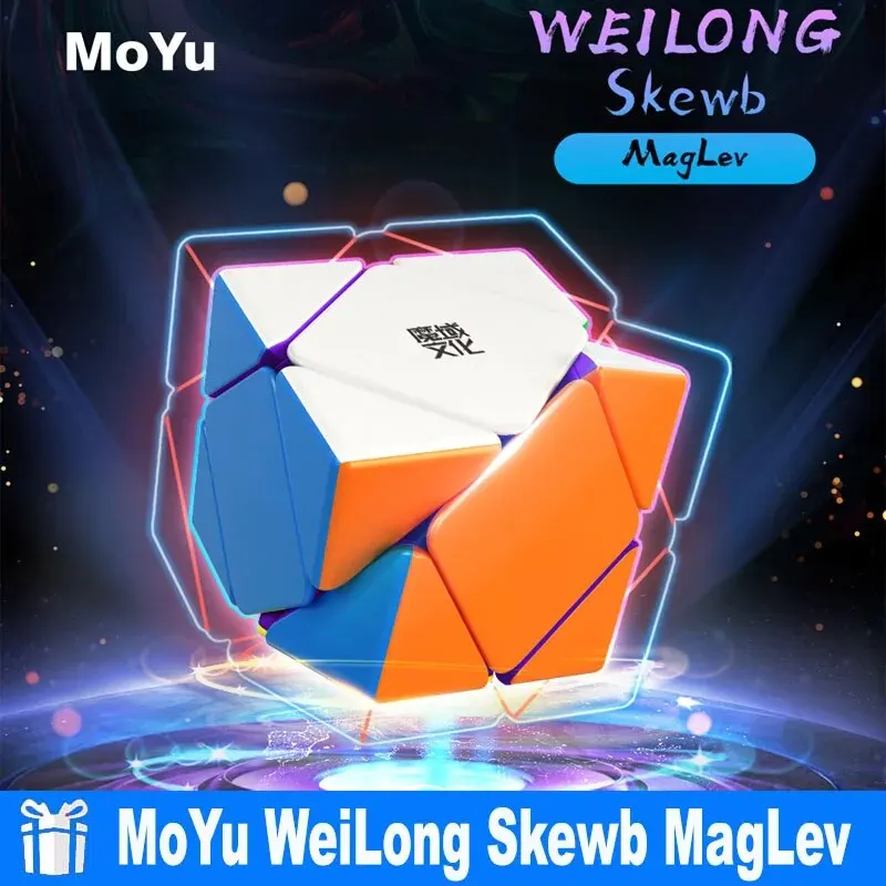 Moyu Weilong Skewb Maglev Cubo magnético de velocidad, juguetes Fidget profesionales, Moyu, Maglev, Skewb, Cubo mágico, rompecabezas