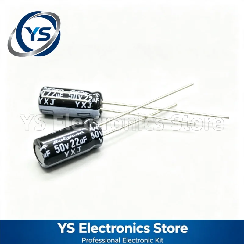 10-200pcs Rubycon YXJ Series 50V22UF 5x11mm 50YXJ22M5X11 22UF50V 50V 22UF Electrolytic Capacitor New Original Capacitors 20%