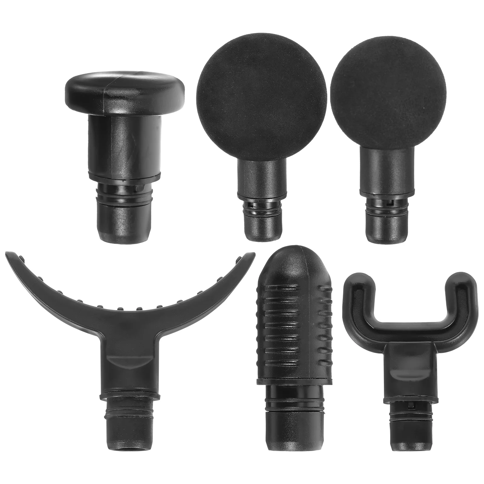 6pcs Massage Athlete Massager Attachment Portable Replaceable Heads For Muscle Athlete Body Relaxation