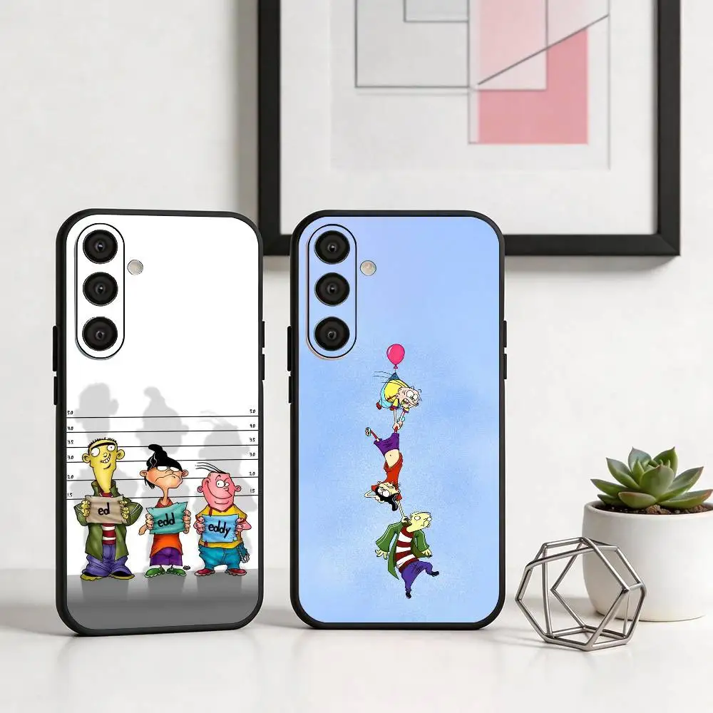 

Funny Cartoon E-Ed E-Edd n Eddy Phone Case For Samsung A73,A21s,A22,A31,A32,A52,A53,A71,A80,Soft Black Shell