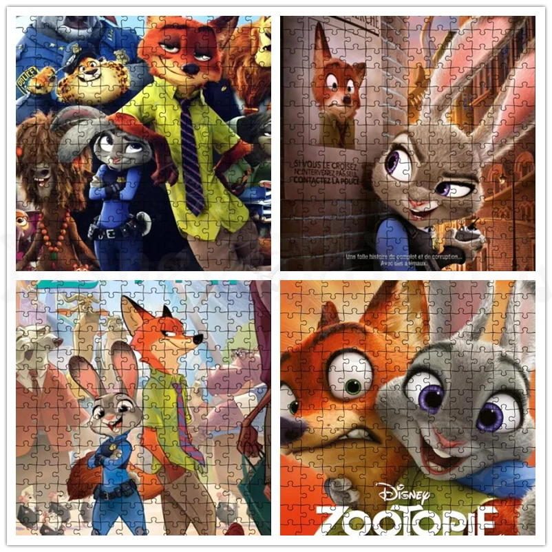 

Disney Zootopia Puzzle Jigsaw Puzzles 300/500/1000 Pieces Large Adult Jigsaw Puzzle Game Artwork for Educational Gifts