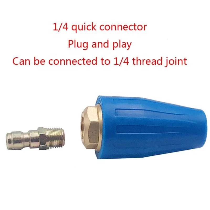 Boquilla de repuesto de boquilla Turbo giratoria 360 de cerámica, arandela de alta presión de pulverización de 4000PSI, conector rápido 1/4,