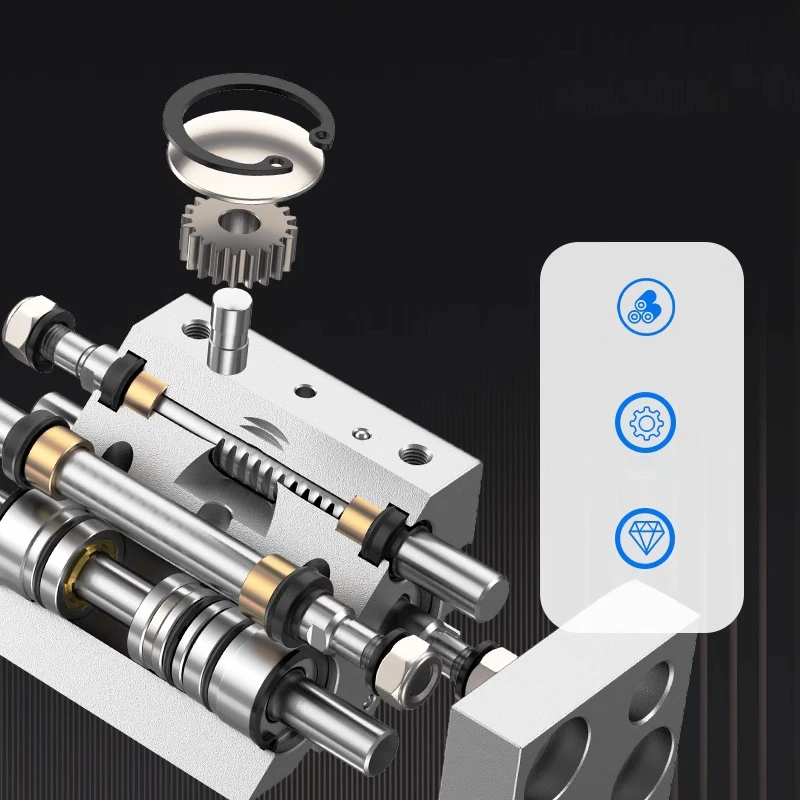 MHL2 10D/16D/20D/25D/10D1/16D1/20D1/25D1  Double Acting Pneumatic Gripper  Replacement T Type Air Gripper