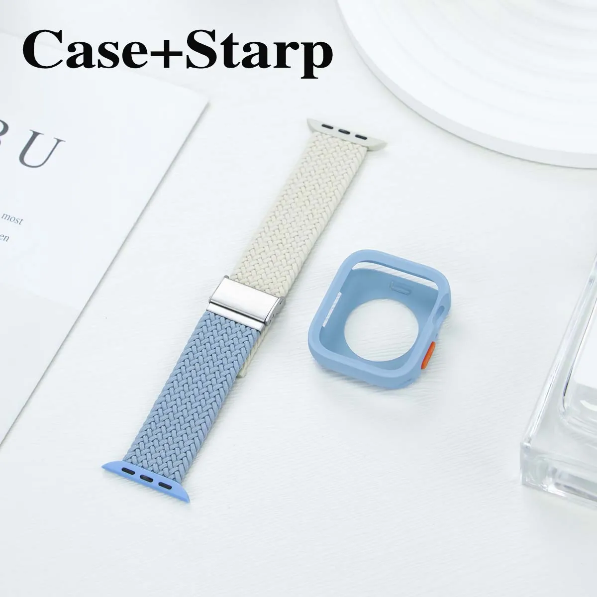 Candy Silicone Case+Strap For Apple Watch Series 9 8 7 45mm 41mm Band SE 6 5 4 44 40mm Nylon correa Strap for iwatch Ultra 49mm